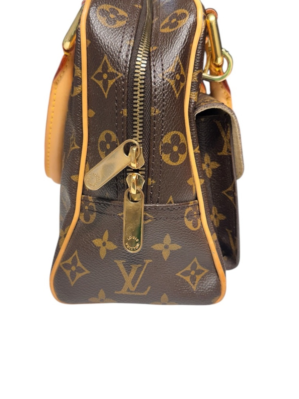 Louis Vuitton Manhattan Top Handle Bag PM Brown Canvas - Picture 10 of 16